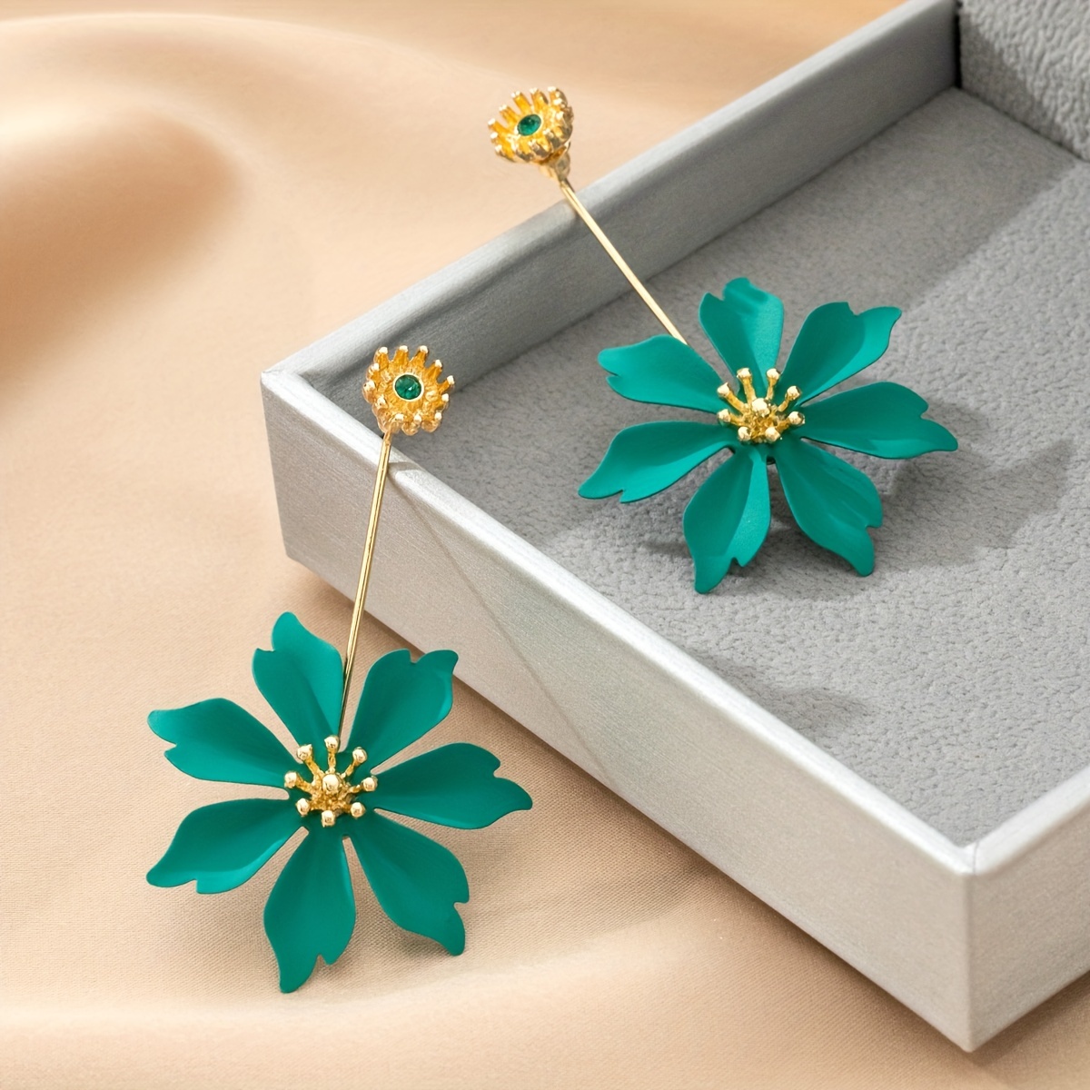 Colorful Floral Dangle Earrings for Women